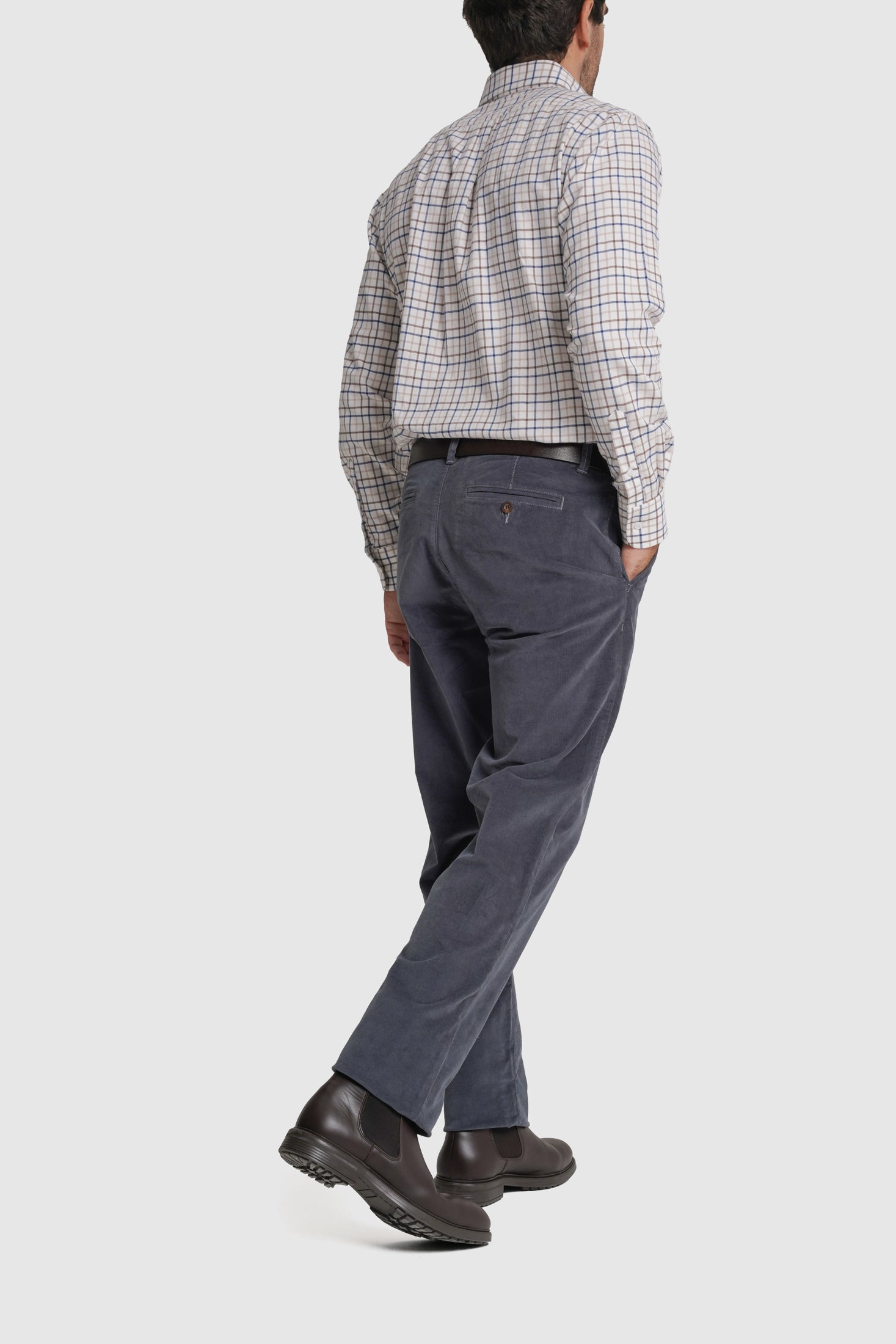 CALÇAS ALGODÃO CLASSIC FIT AZUIS LISAS MR. BLUE