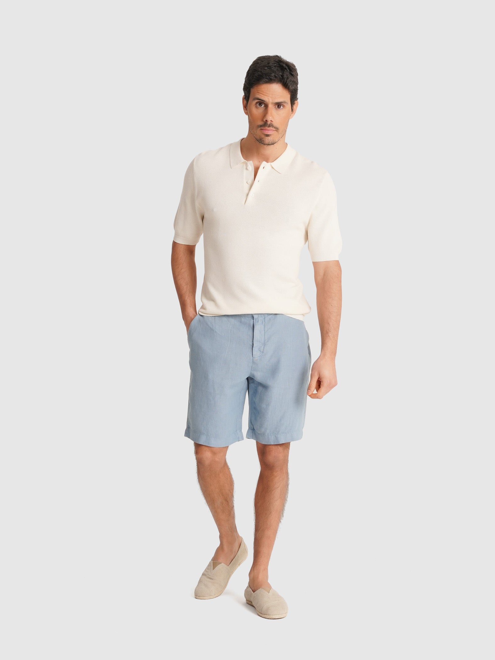 POLO BLANCO MANGA CORTA REGULAR FIT MARK BELLUCCI