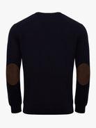Pullover Lã Azul Com Cotoveleira Regular Fit Mr. Blue