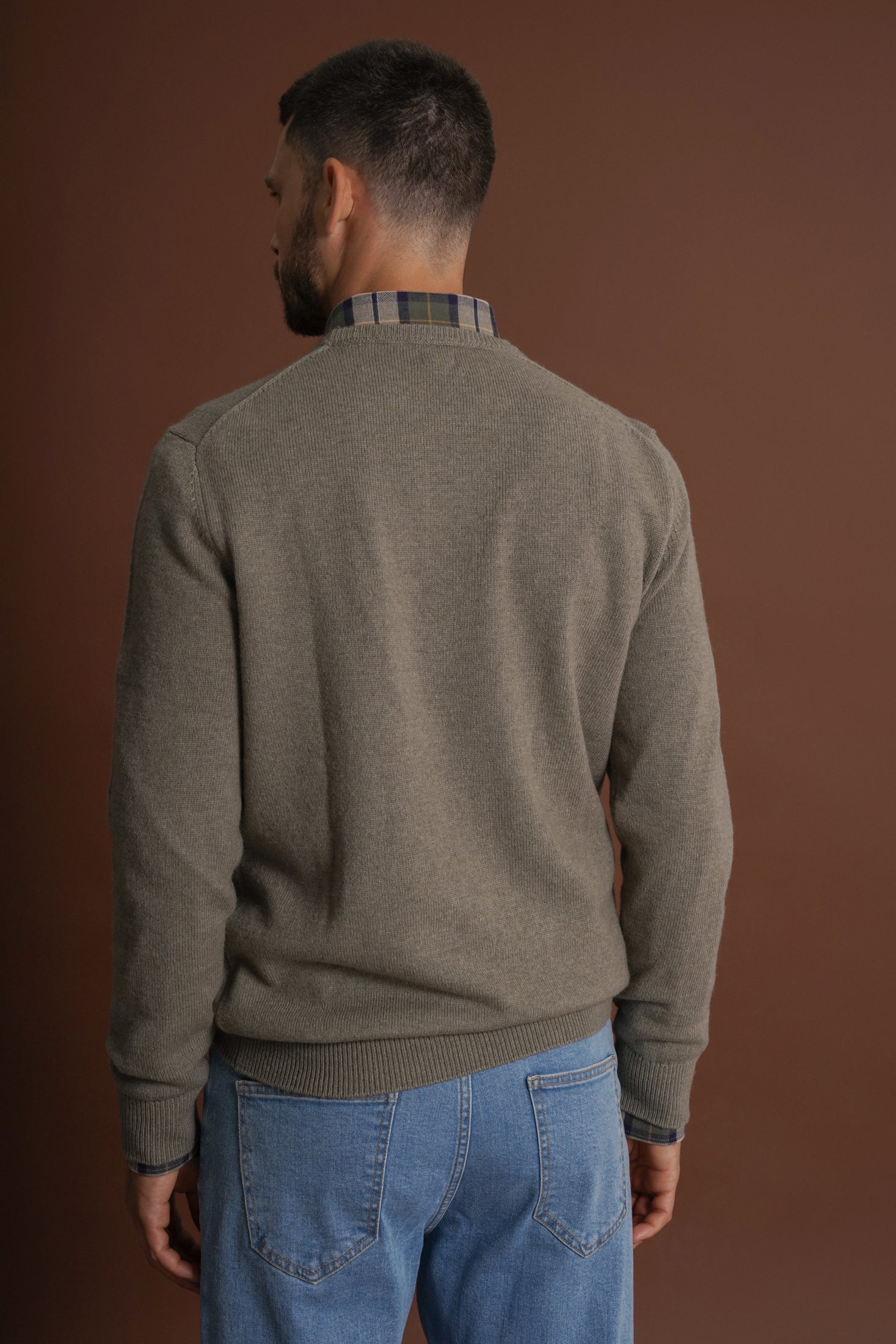 PULLOVER LÃ REGULAR FIT VERDE LISO MR. BLUE
