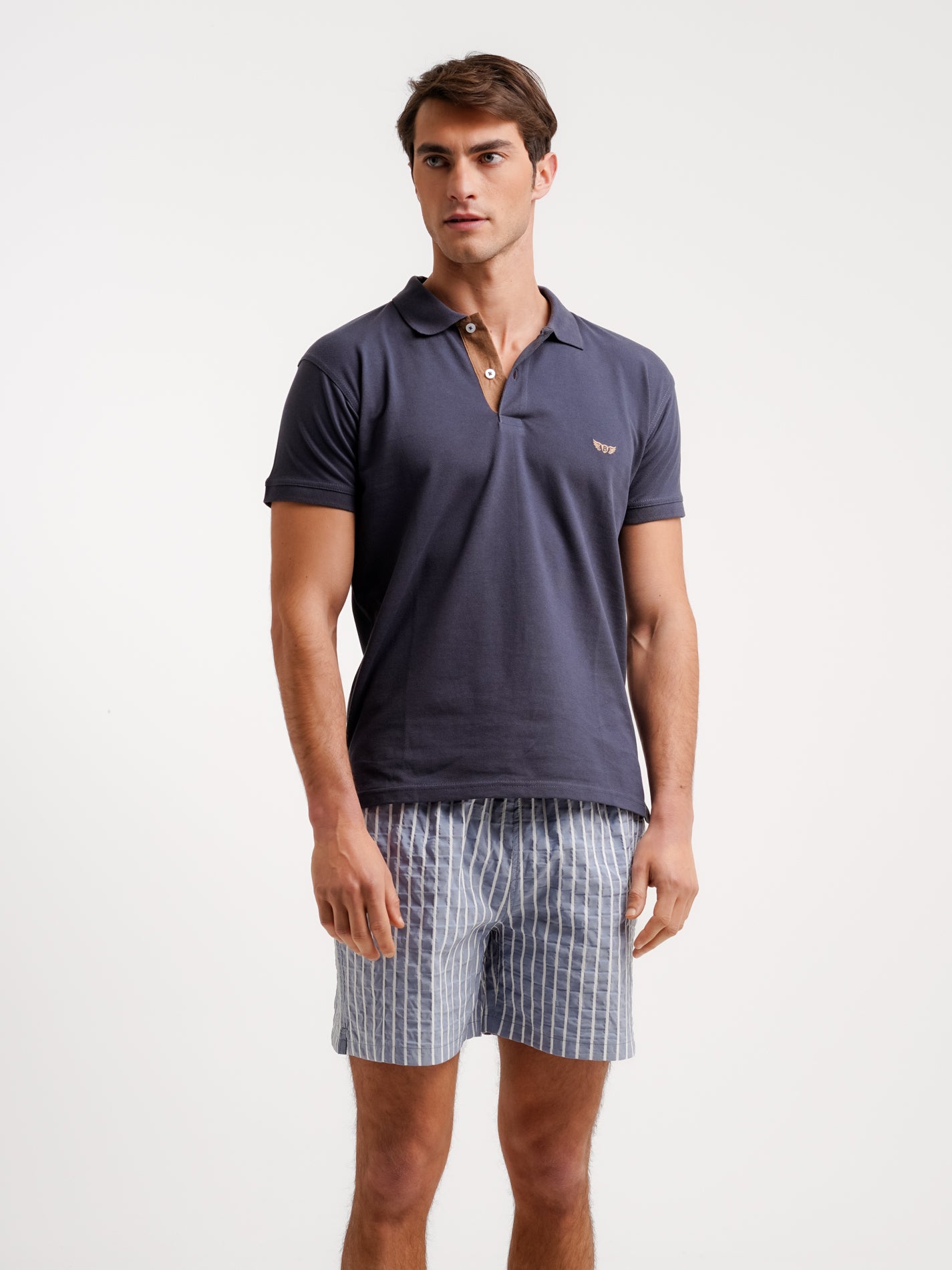 POLO AZUL MANGA CURTA REGULAR FIT MR. BLUE