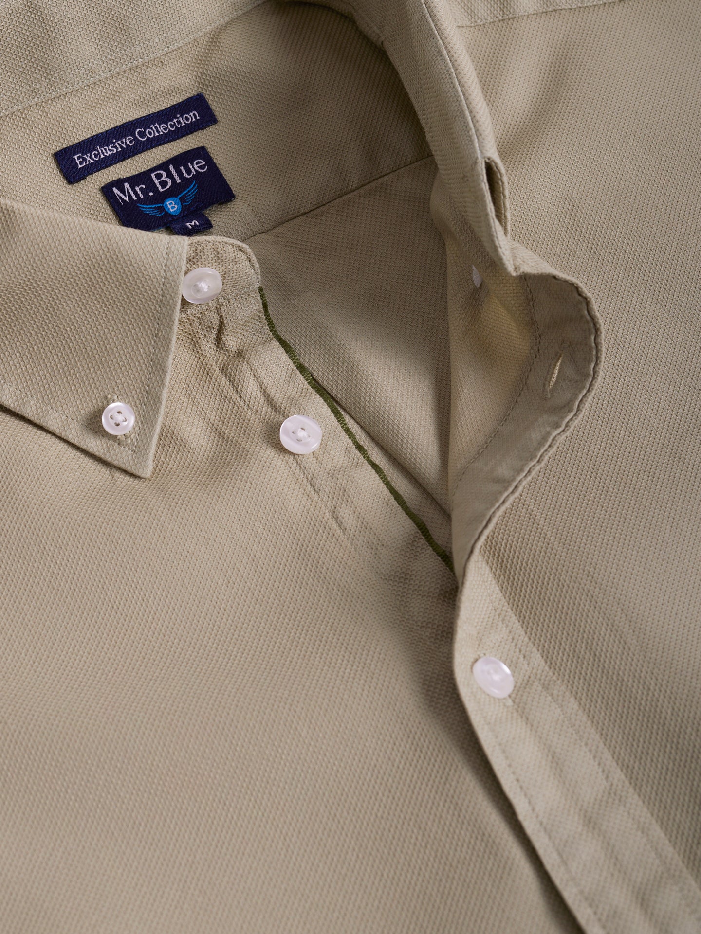 CAMISA BEGE TAILORED FIT MR. BLUE