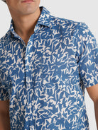 CAMISA AZUL MANGA CURTA REGULAR FIT MR. BLUE