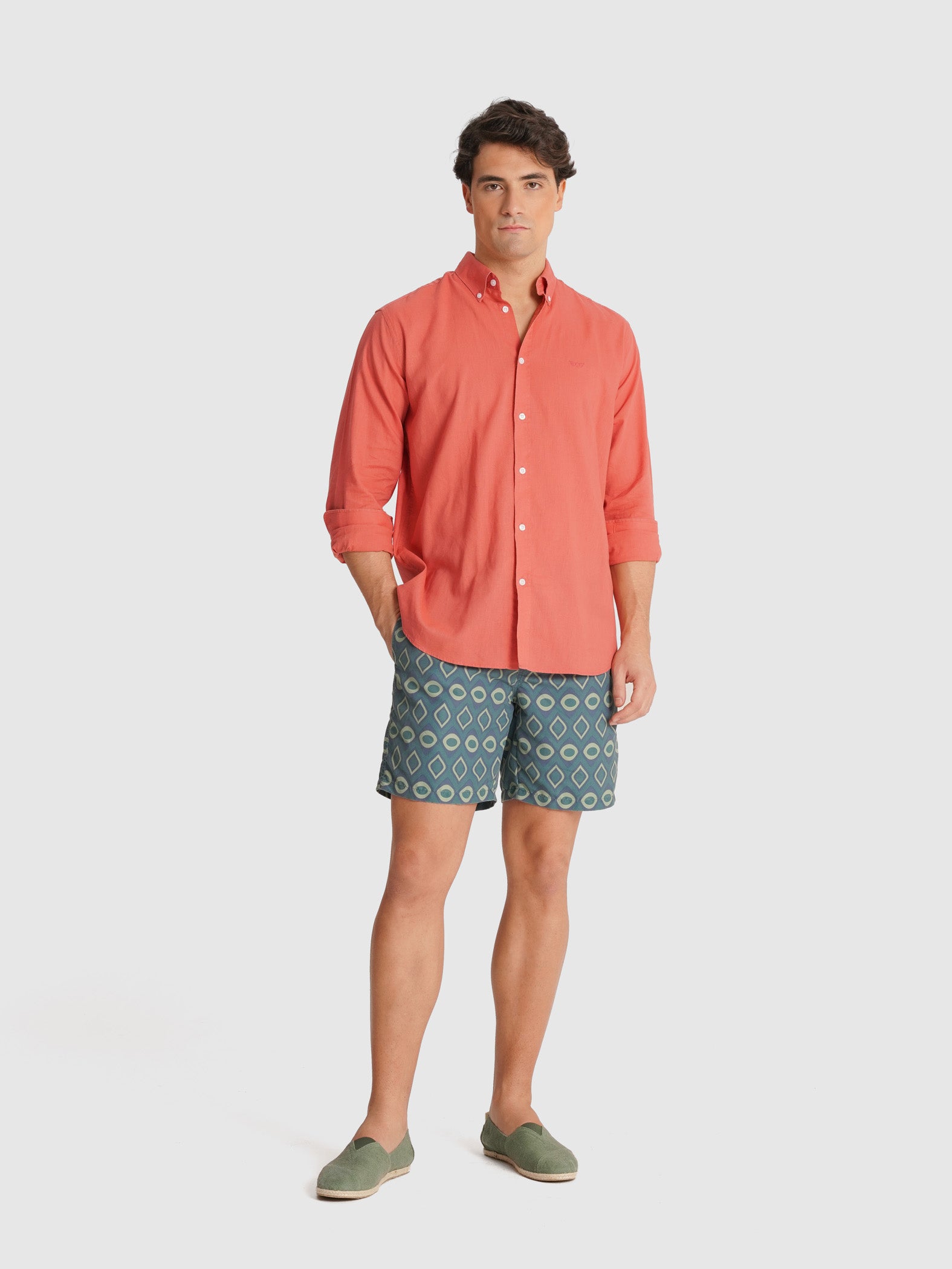 FATO BANHO CINZENTO REGULAR FIT MR. BLUE