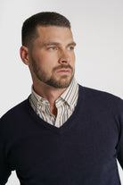 PULLOVER LÃ REGULAR FIT AZUL LISO MR. BLUE