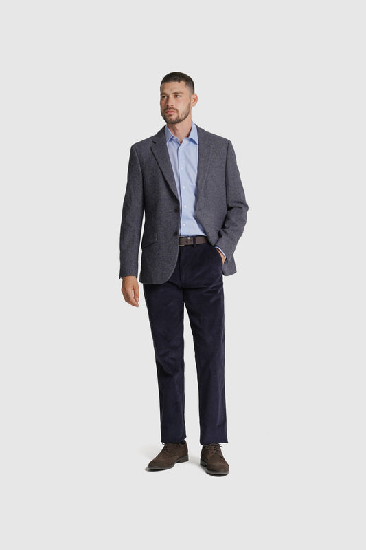 BLAZER LÃ REGULAR FIT AZUL LISO MR. BLUE