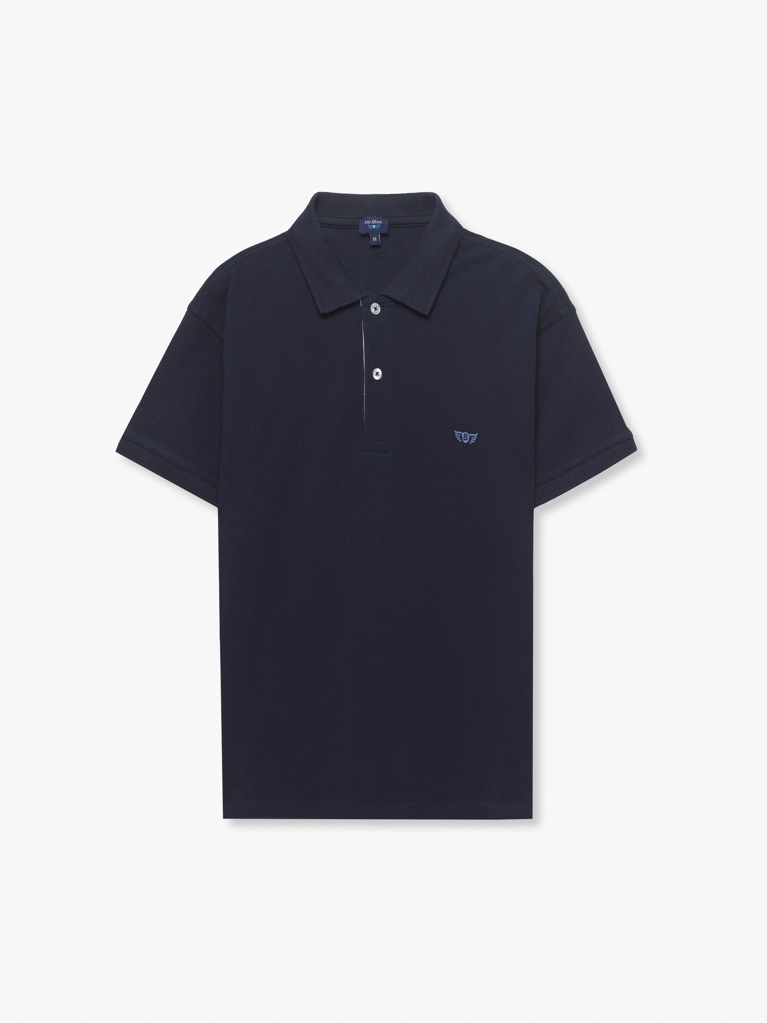 POLO PIQUET AZUL MANGA CORTA REGULAR FIT MR. AZUL