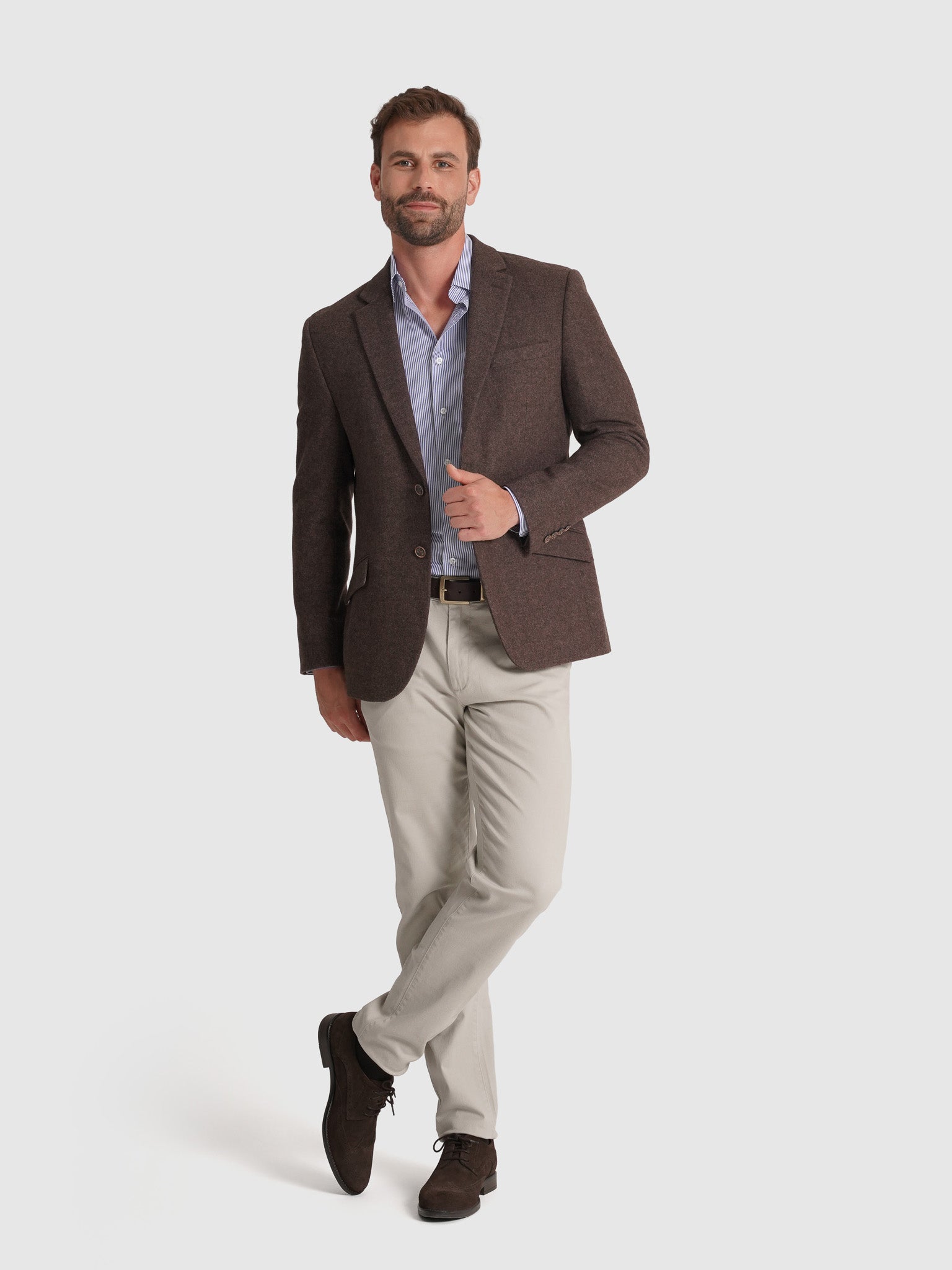 Blazer Castanho Regular Fit Mr. Blue