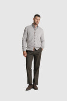 CARDIGAN LÃ REGULAR FIT CINZENTO LISO MR. BLUE