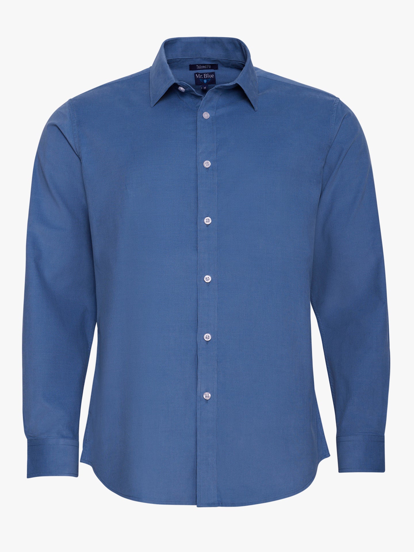 CAMISA BOMBAZINE AZUL TAILORED FIT MR. BLUE