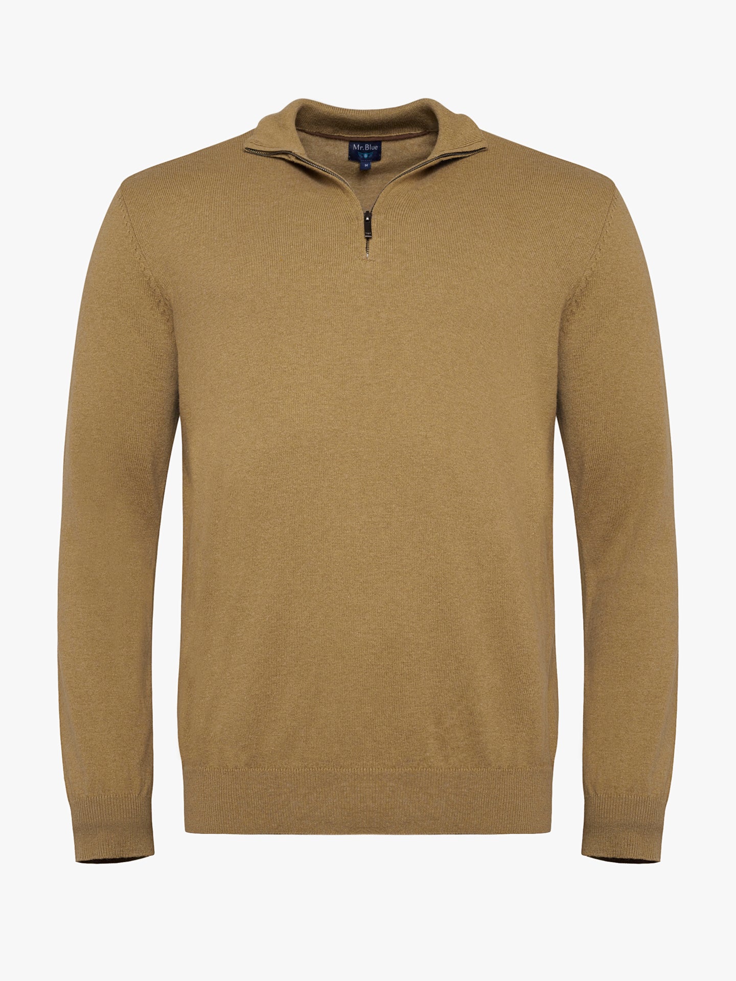 Jersey de cachemira verde fino Mr. Blue