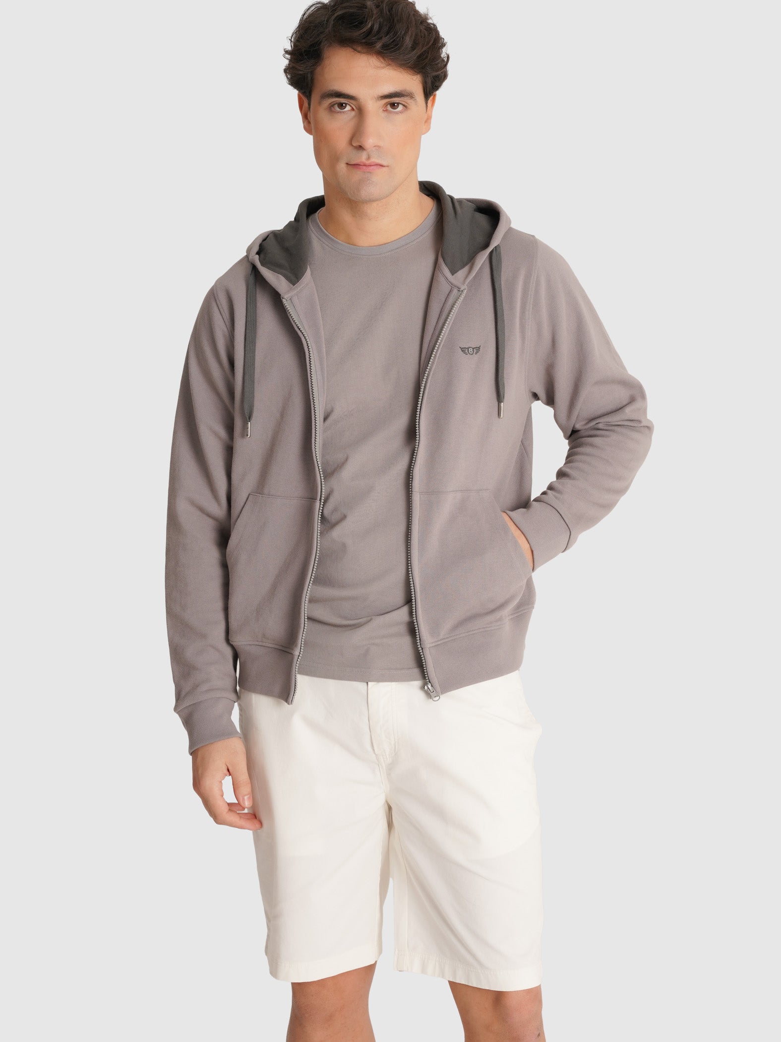 HOODIE CINZENTO REGULAR FIT MR. BLUE