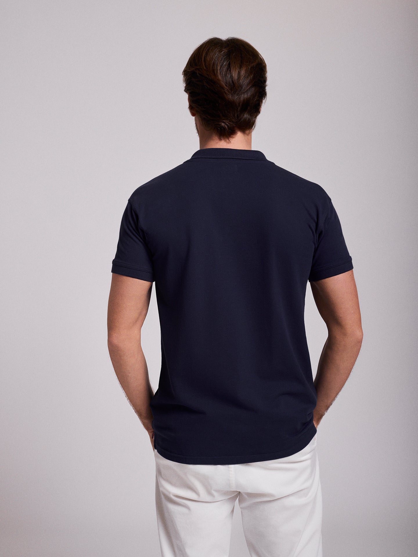 Polo Azul Manga Curta Regular Fit Mr. Blue