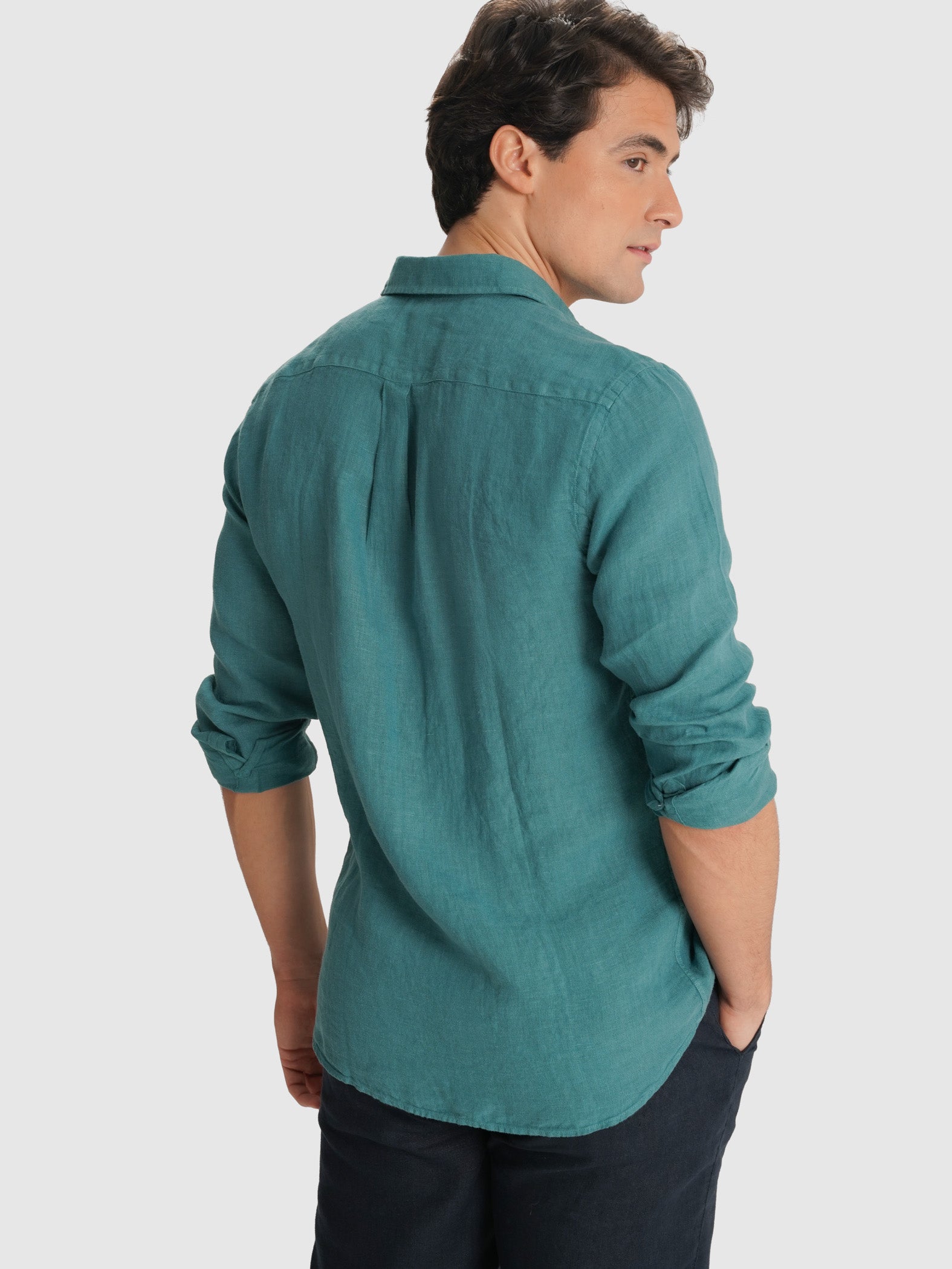 CAMISA SASTRERÍA MANGA LARGA VERDE MARK BELLUCCI