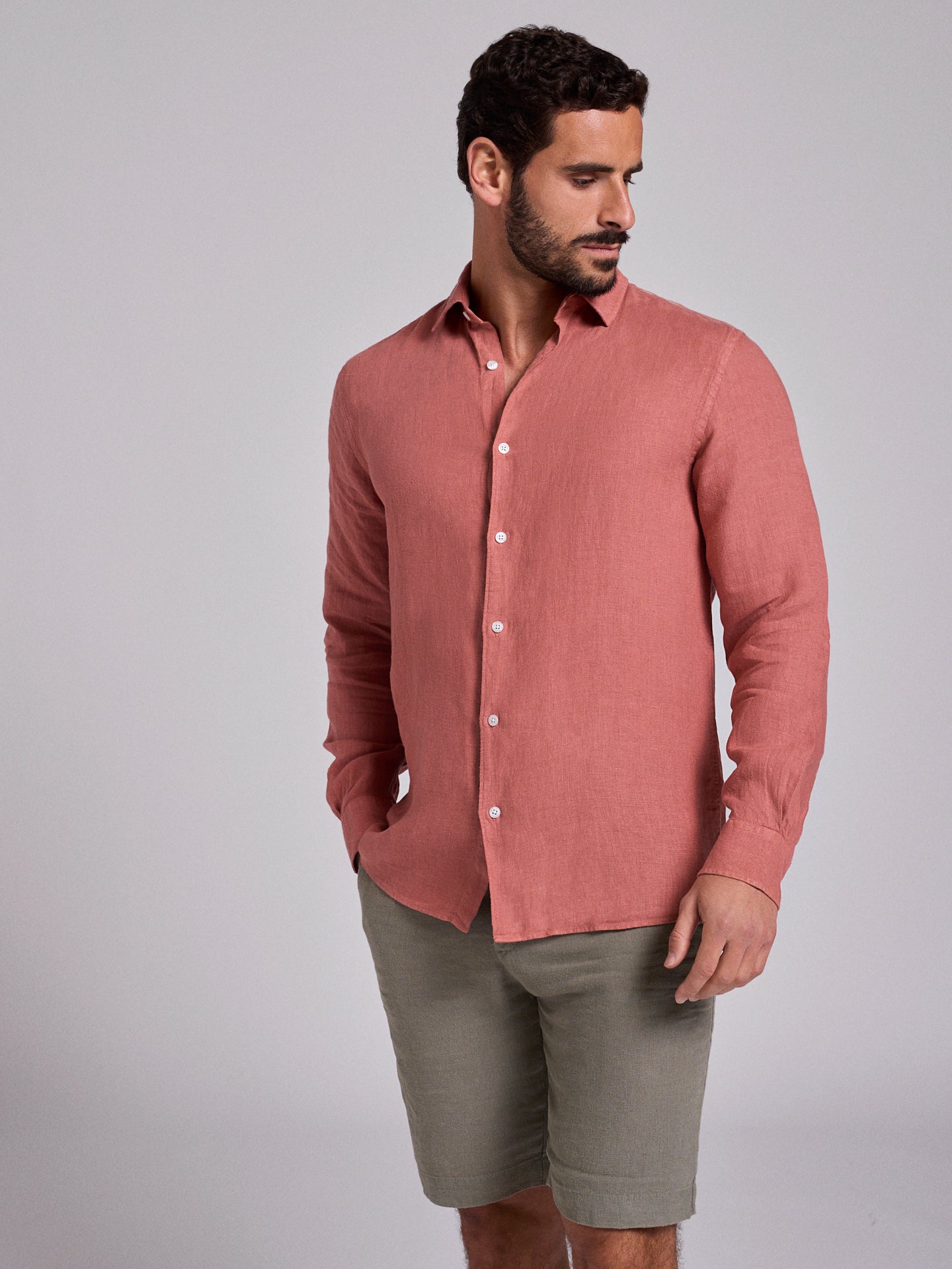 CAMISA ROSA MANGA COMPRIDA TAILORED FIT MARK BELLUCCI