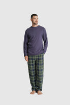 PIJAMA ALGODÃO REGULAR FIT AZUL QUADRADO MR. BLUE