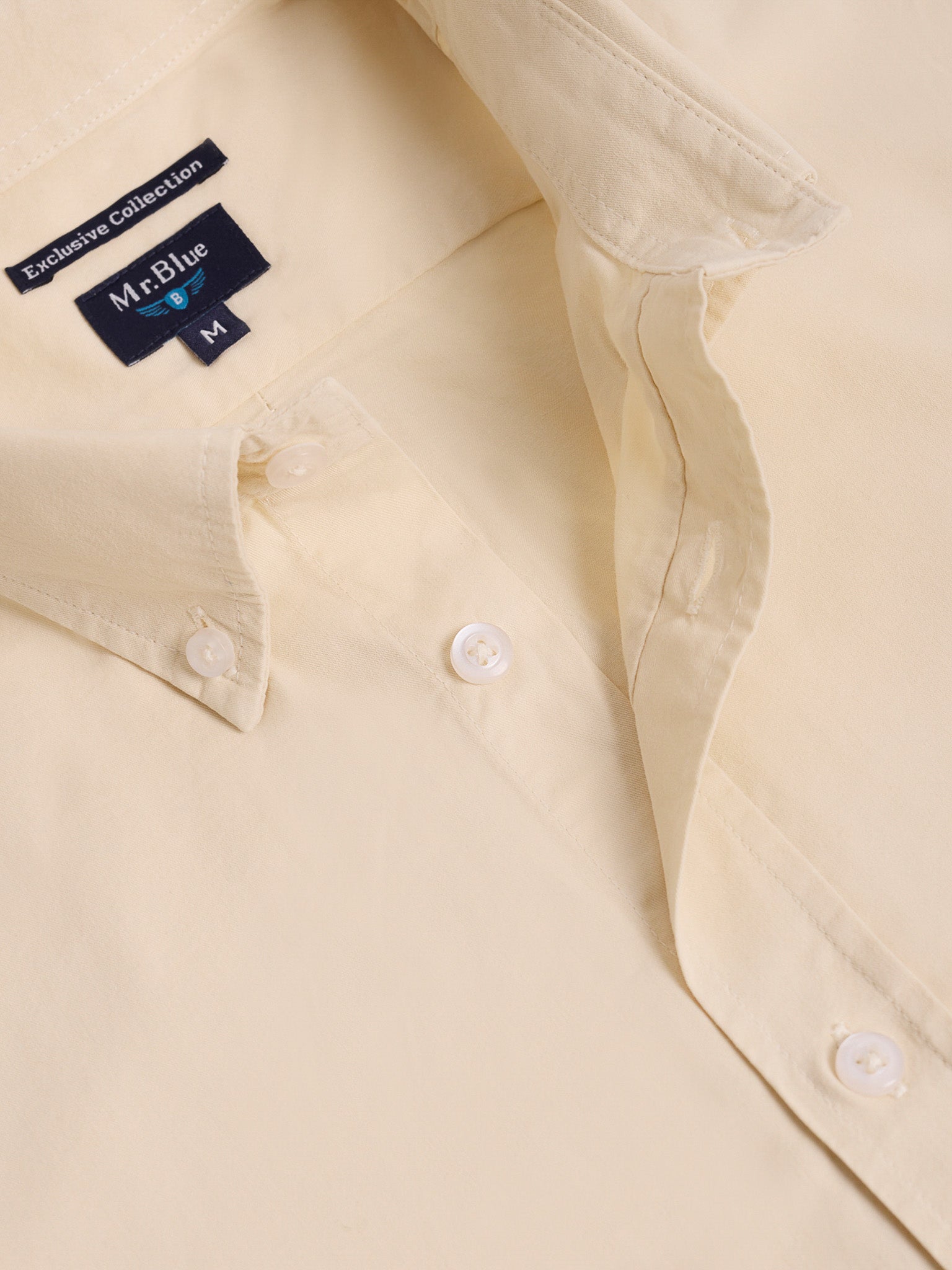 Camisa Algodão Branca Manga Comprida Regular Fit Mr. Blue