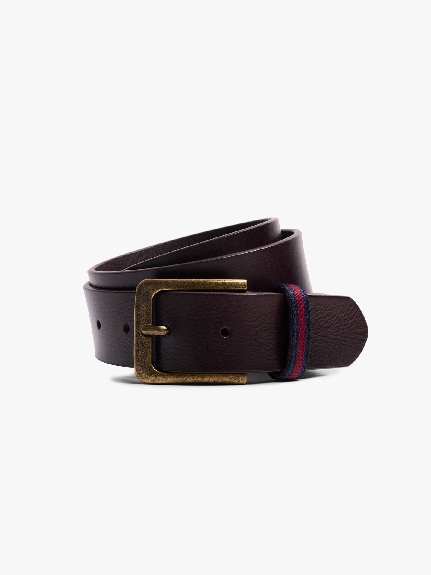 BROWN LEATHER BELT REGULAR FIT MR. BLUE