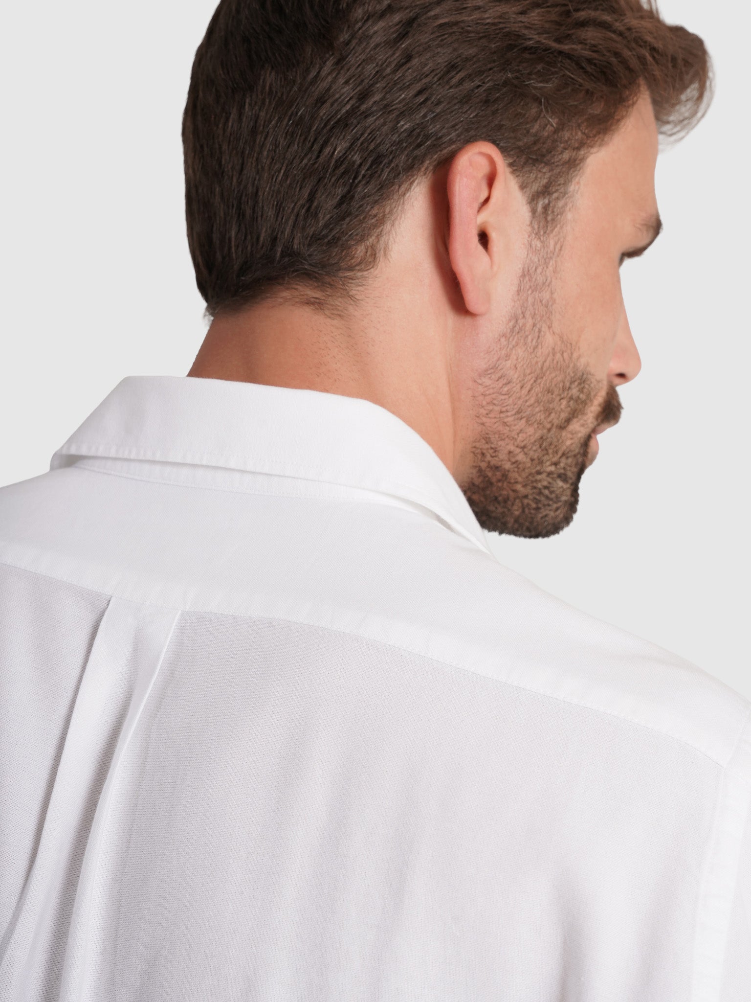CAMISA ALGODÃO REGULAR FIT BRANCA LISA MARK BELLUCCI