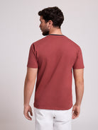 RED COTTON T-SHIRT SHORT SLEEVE REGULAR FIT MR. BLUE