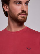 T-SHIRT ALGODÃO VERMELHA MANGA CURTA REGULAR FIT MR. BLUE