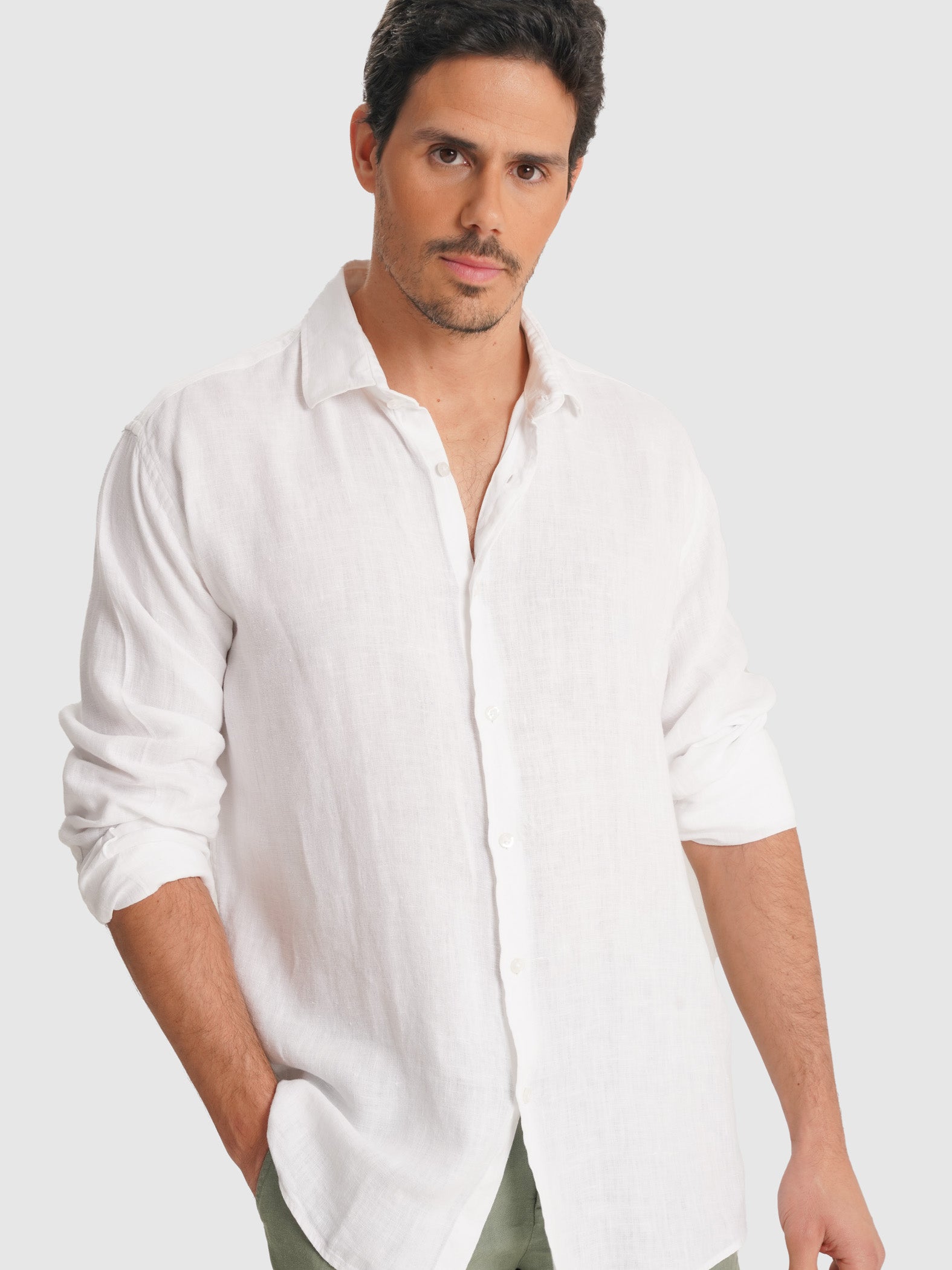 CAMISA BRANCA MANGA COMPRIDA REGULAR FIT MARK BELLUCCI