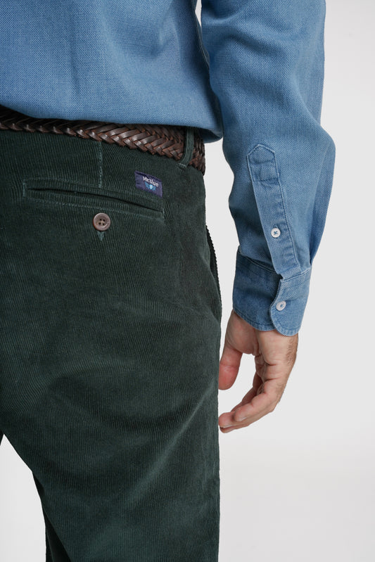 CALÇAS ALGODÃO CLASSIC FIT VERDES LISAS MR. BLUE
