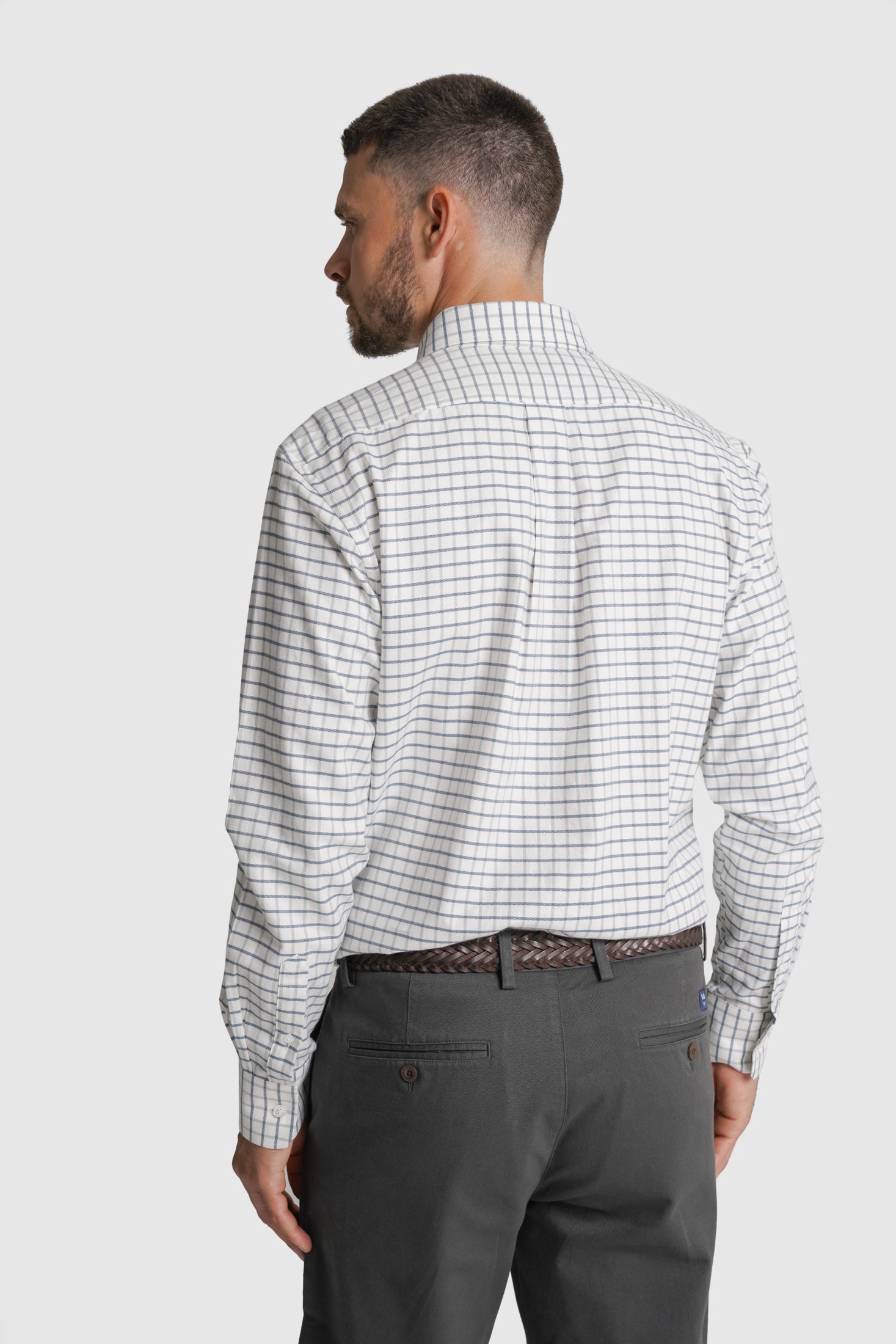 CAMISA FLANELA REGULAR FIT AZUL QUADRADA MR. BLUE