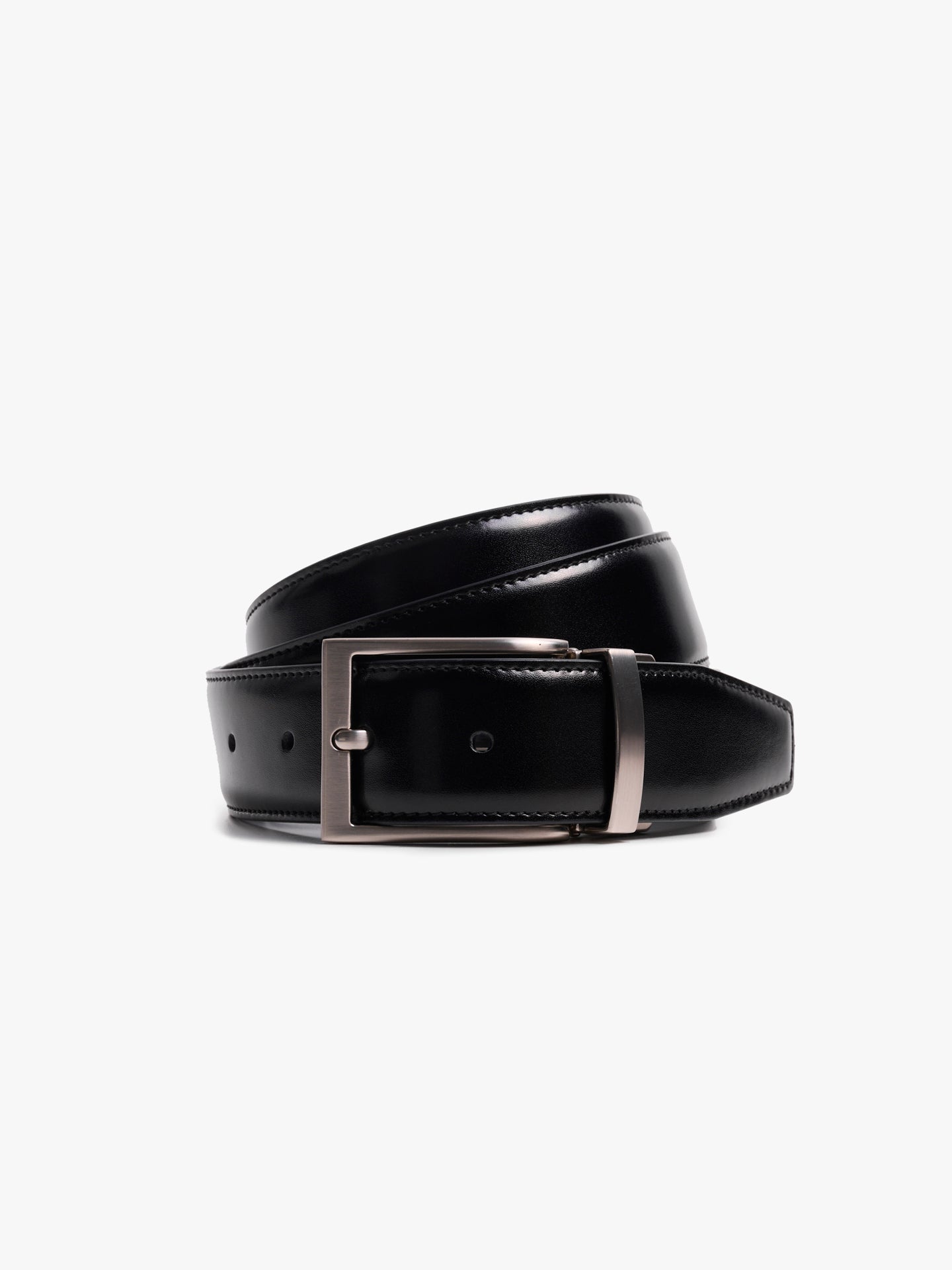 CINTO PELE PRETO REGULAR FIT MR. BLUE