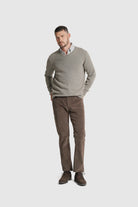 PULLOVER LÃ REGULAR FIT VERDE LISO MR. BLUE