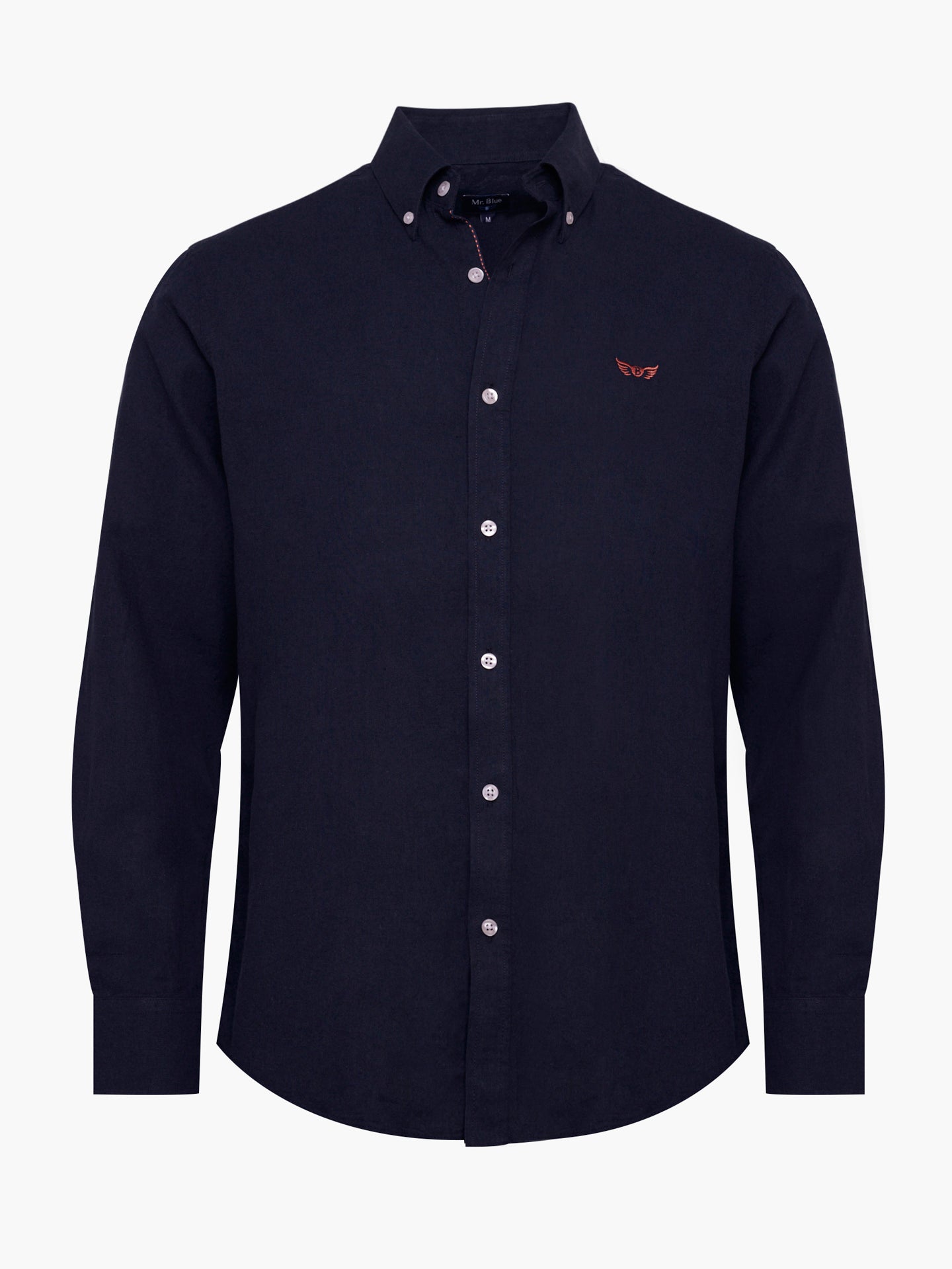 Camisa Regular Fit Lino Azul Mr. Blue