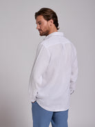 CAMISA LINHO BRANCA MANGA COMPRIDA TAILORED FIT MARK BELLUCCI