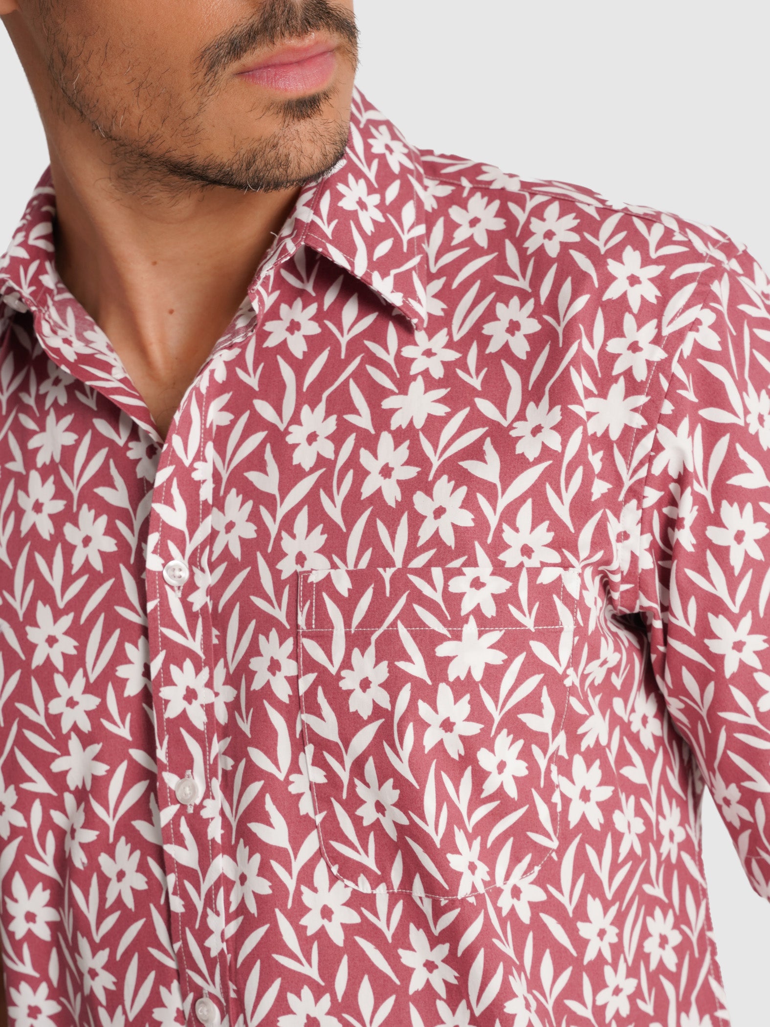 CAMISA ROSA MANGA CURTA REGULAR FIT MR. BLUE