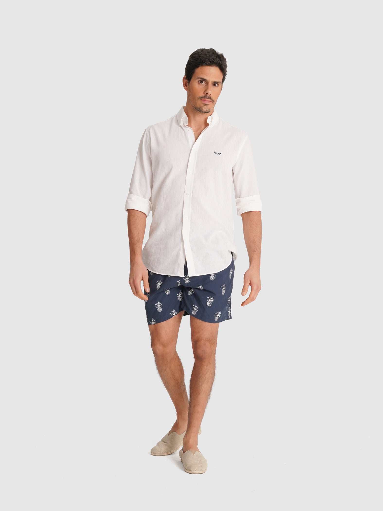 FATO BANHO CINZENTO REGULAR FIT MR. BLUE