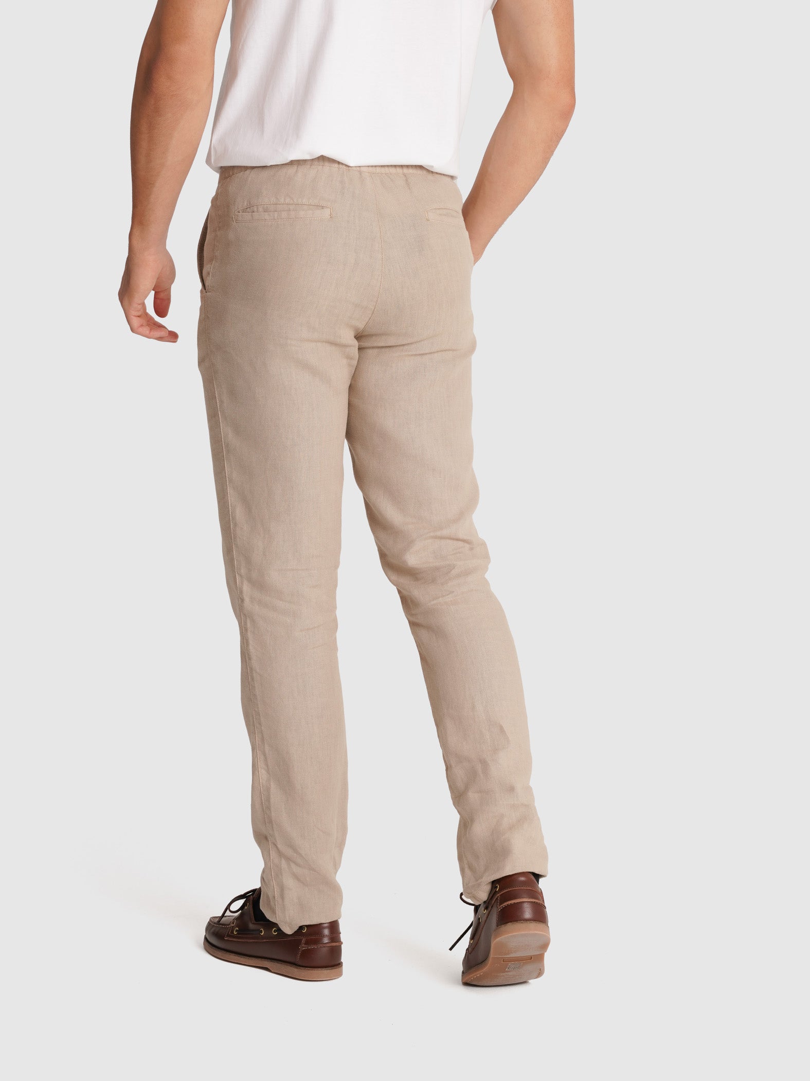 CALÇAS BEGES REGULAR FIT MARK BELLUCCI