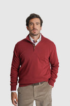 PULLOVER CAXEMIRA REGULAR FIT BORDEAUX LISO MR. BLUE