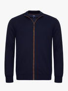 PULLOVER ALGODÃO AZUL COM COTOVELEIRA REGULAR FIT MR. BLUE