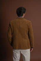 BLAZER ALGODÃO REGULAR FIT CAMEL LISO MR. BLUE