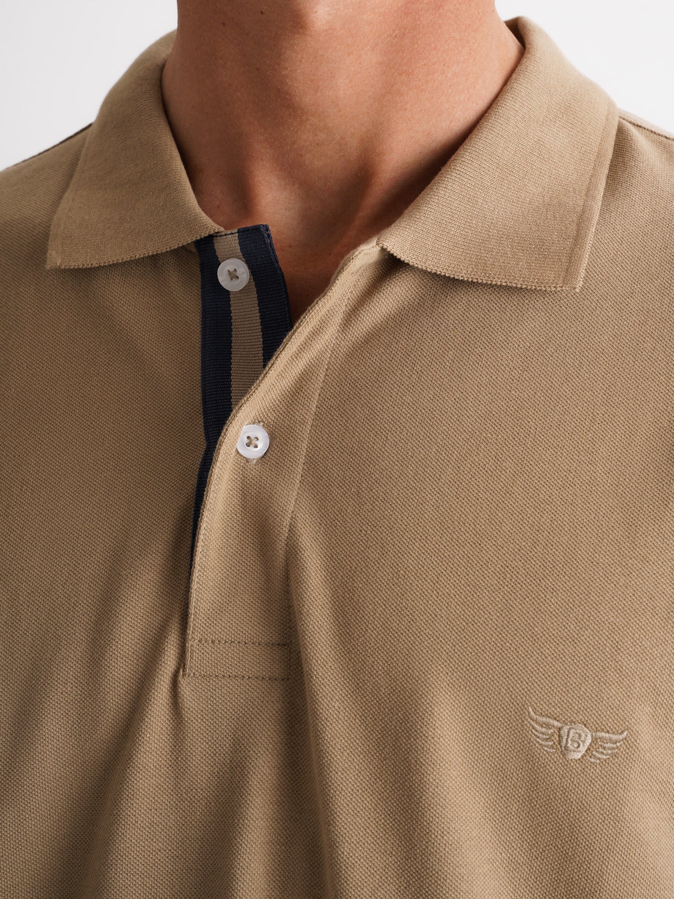 Polo Regular Fit Piquet Beige Mr. Blue
