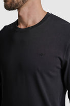 T-SHIRT ALGODÃO REGULAR FIT PRETA LISA MR. BLUE
