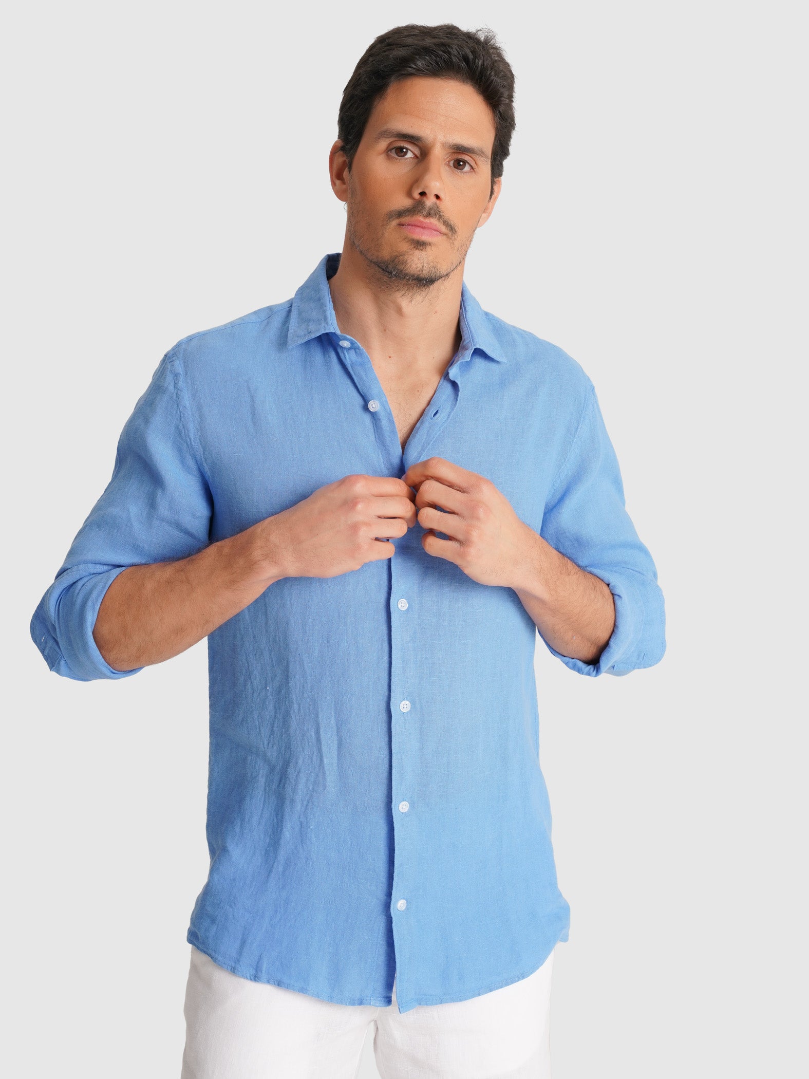 CAMISA SASTRERÍA MANGA LARGA AZUL MARK BELLUCCI