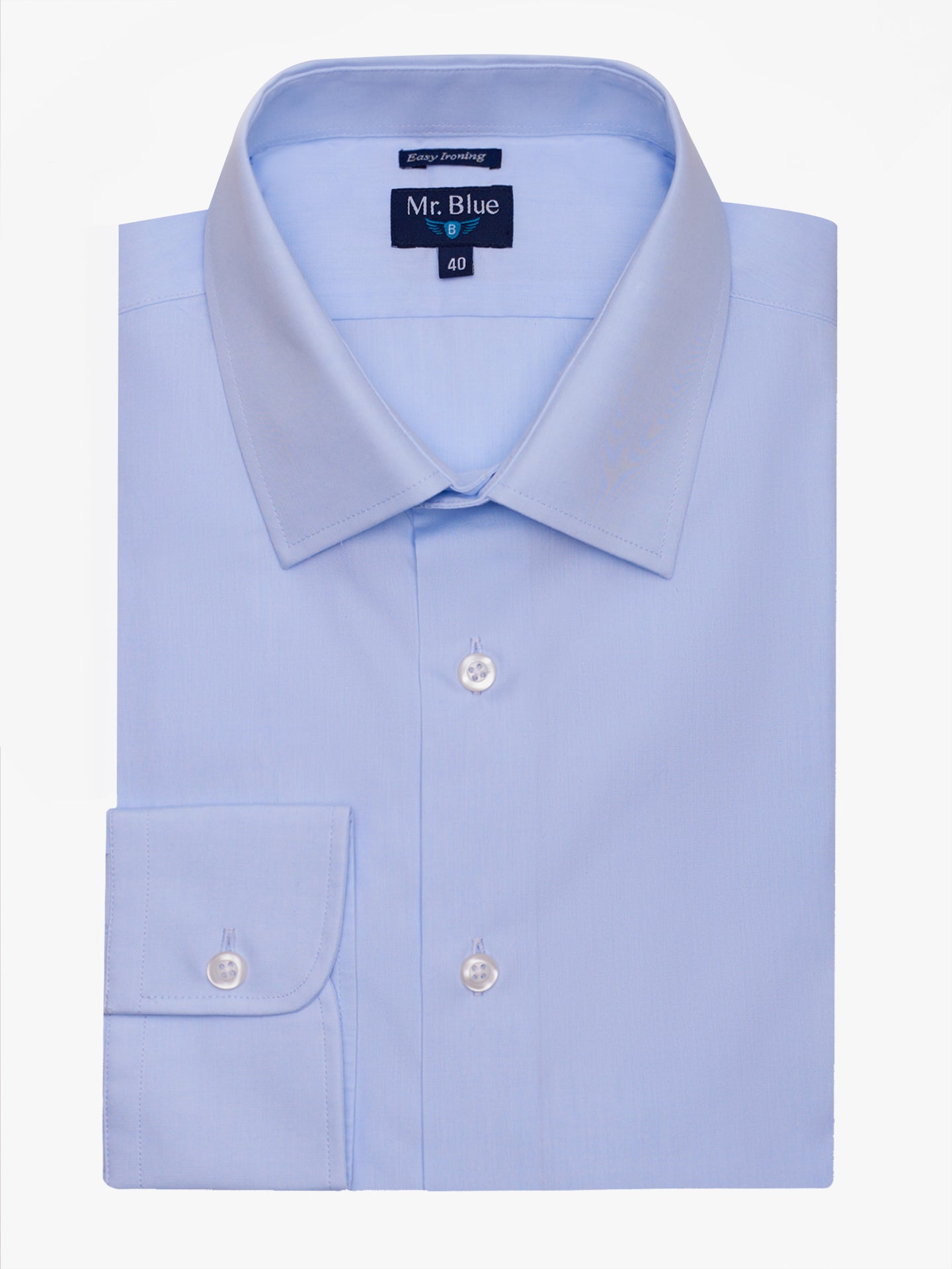 CAMISA POPELINE AZUL MANGA COMPRIDA CLASSIC FIT MR. BLUE