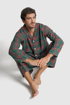 PIJAMA ALGODÃO CLASSIC FIT BORDEAUX QUADRADO MR. BLUE