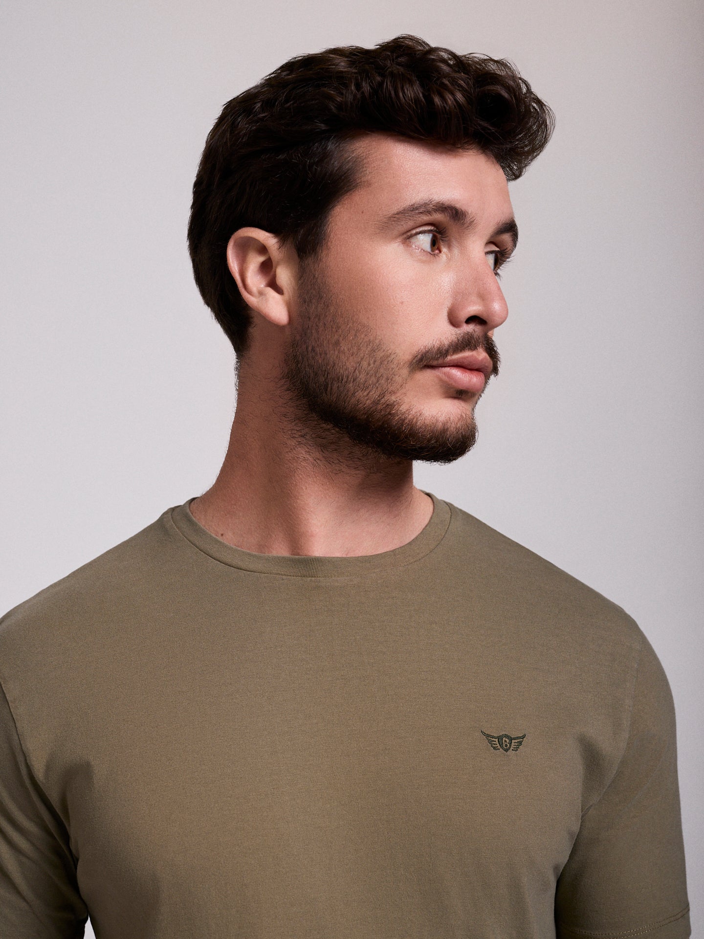 GREEN COTTON T-SHIRT SHORT SLEEVE REGULAR FIT MR. BLUE