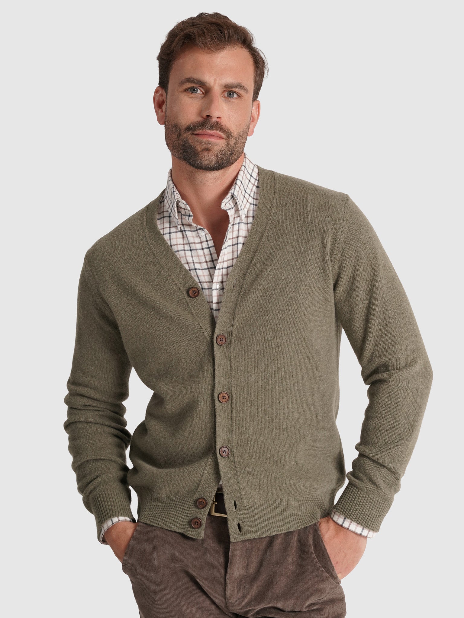 Pullover Lã Verde Manga Comprida Regular Fit Mr. Blue