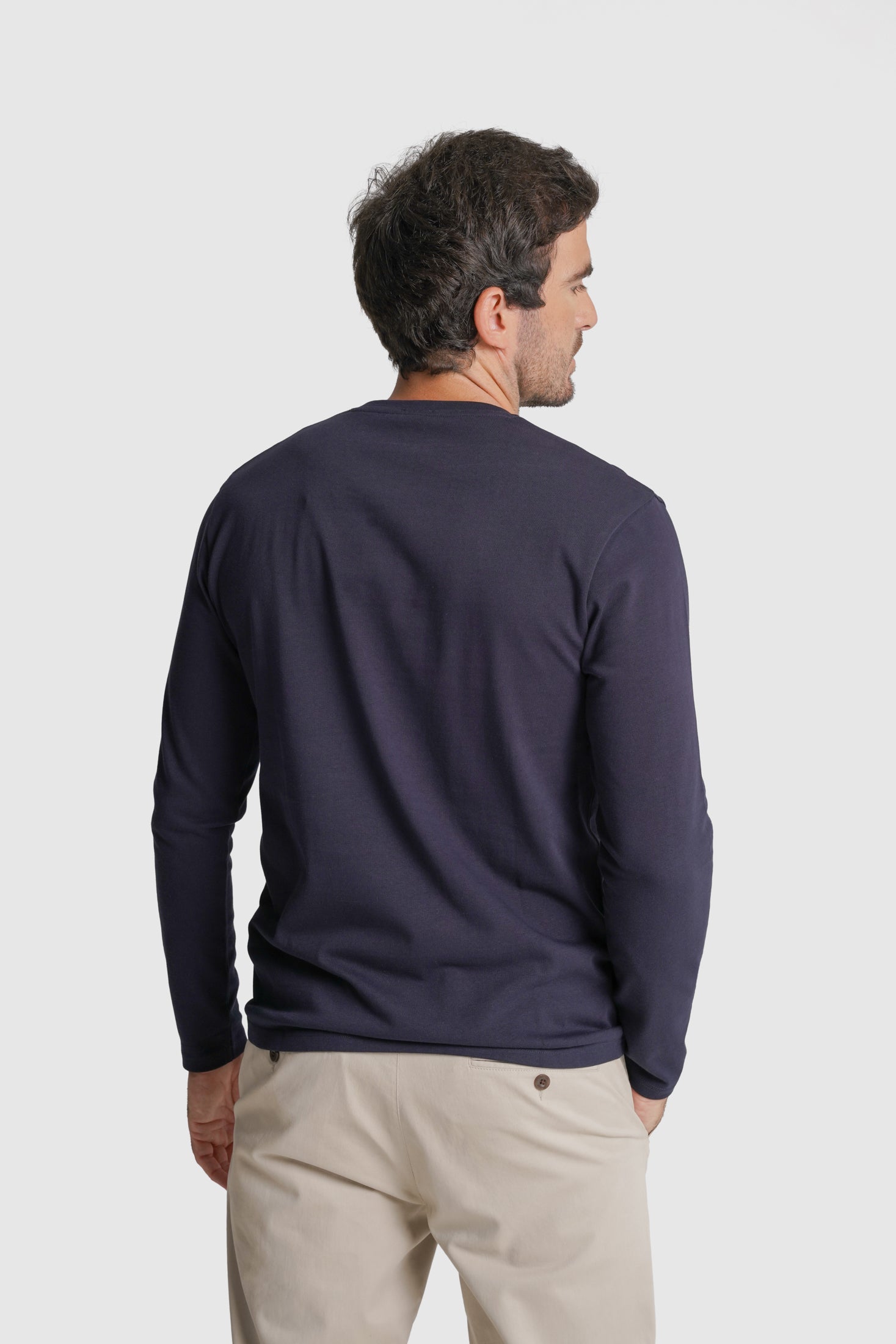T-SHIRT ALGODÃO REGULAR FIT AZUL LISA MR. BLUE