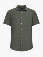CAMISA ALGODÃO VERDE MANGA CURTA REGULAR FIT MR. BLUE