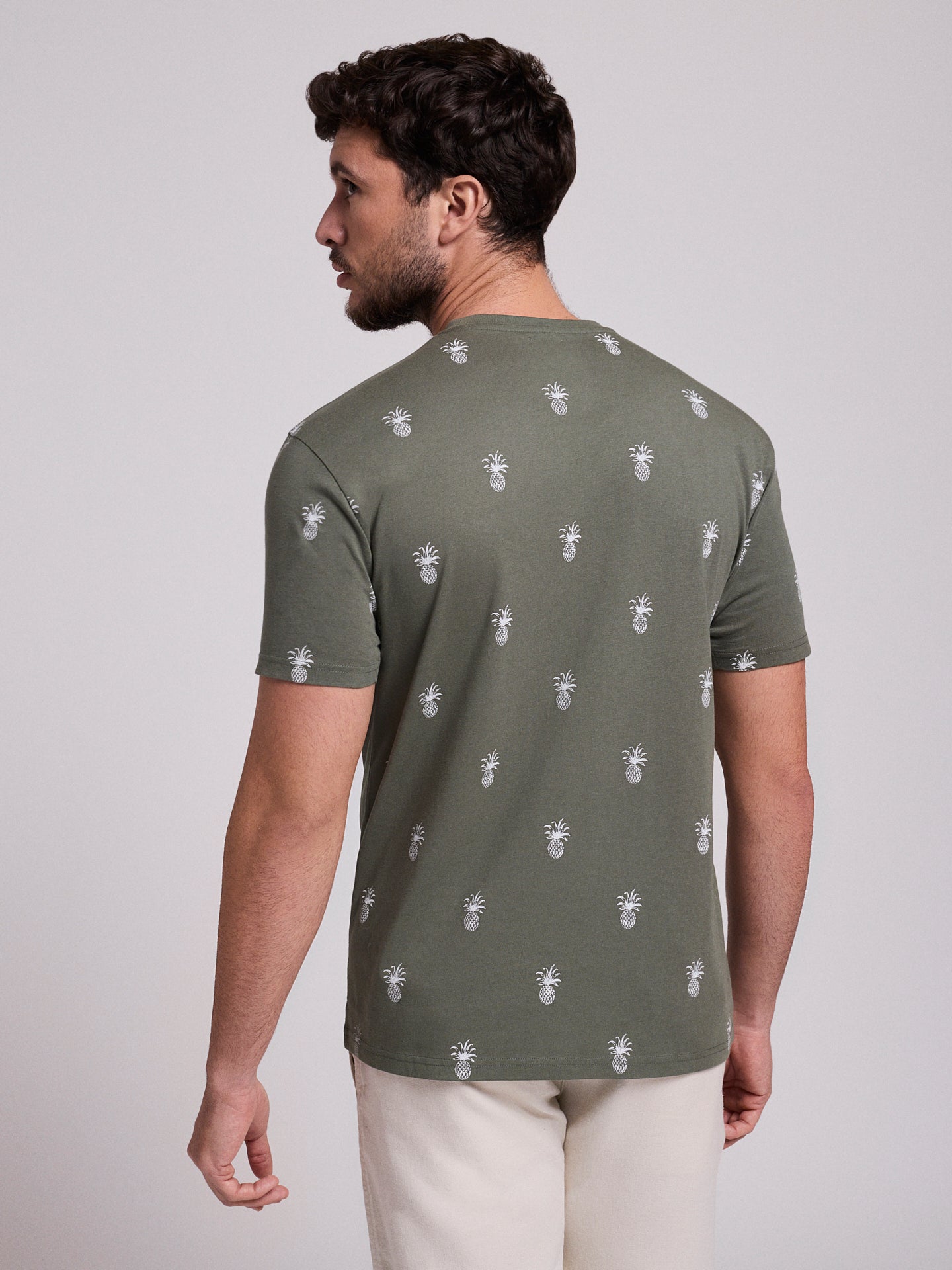 GREEN COTTON T-SHIRT SHORT SLEEVE REGULAR FIT MR. BLUE