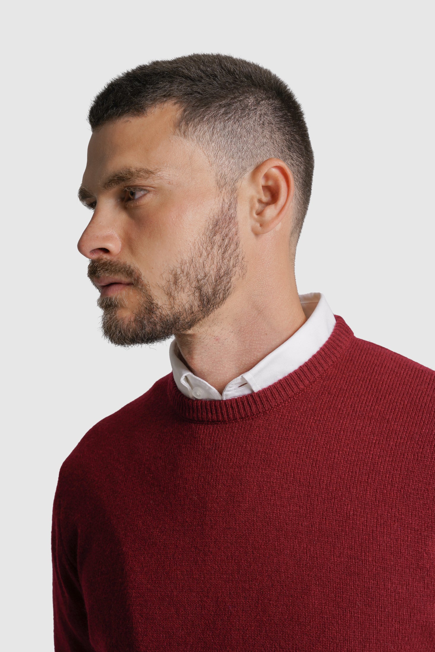 PULLOVER LÃ REGULAR FIT VERMELHO LISO MR. BLUE