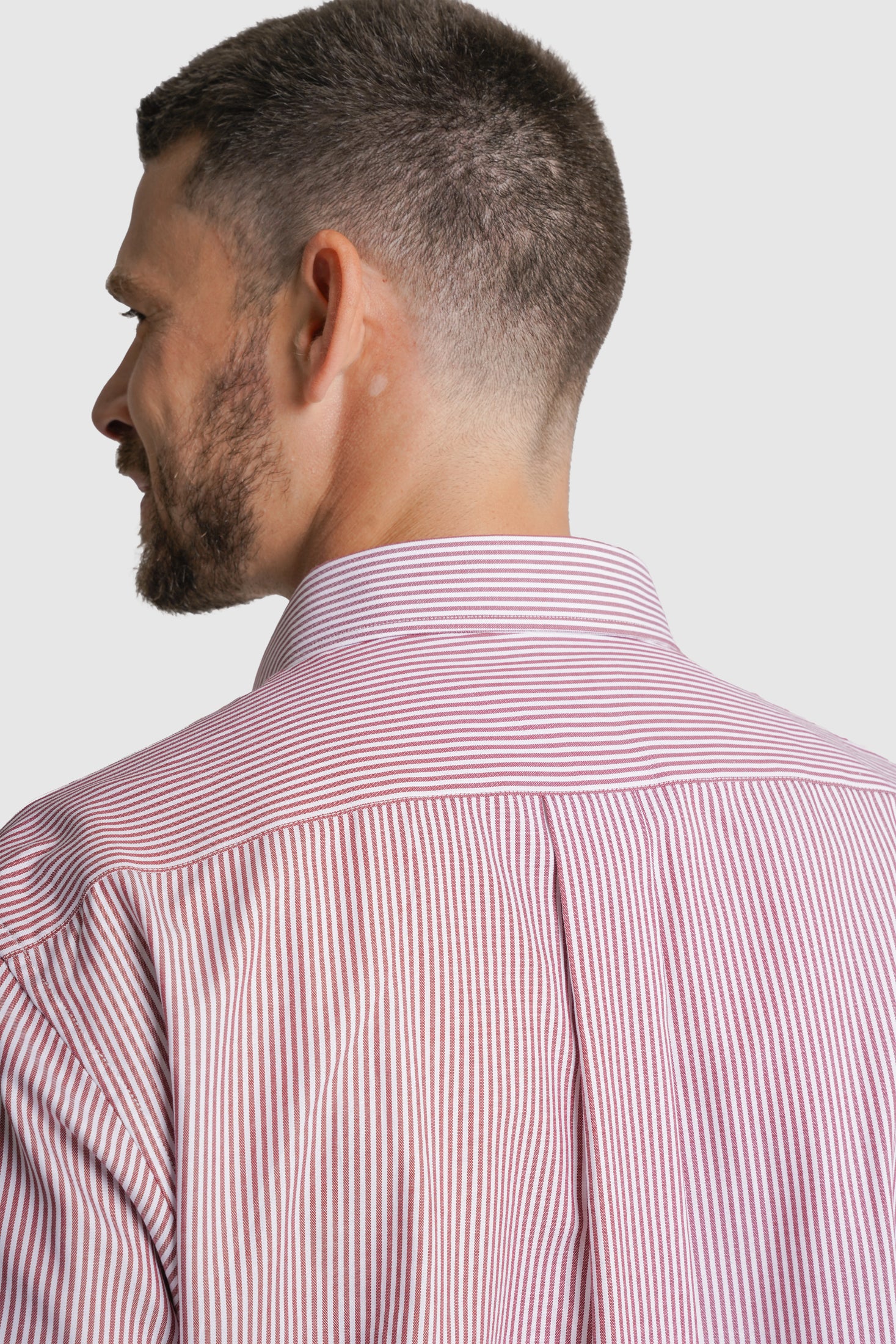 CAMISA ALGODÃO REGULAR FIT BORDEAUX RISCAS MR. BLUE